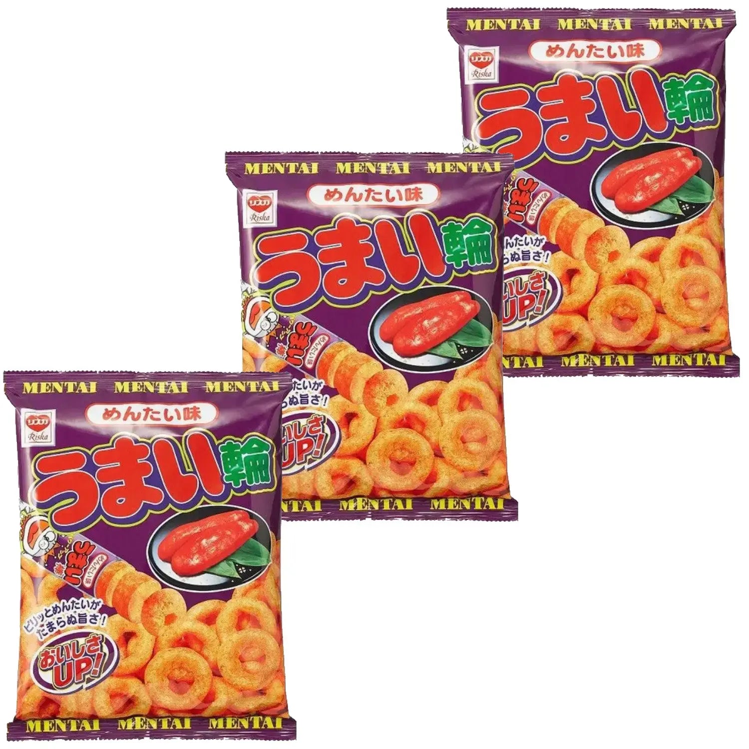 야오킨 우마이와 멘타이 매콤 명란 옥수수 퍼프링 75g (3팩)