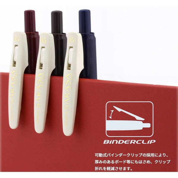 얼룩말 사라사 클립 빈티지 컬러 젤 잉크 펜 5색 0.5mm JJ15-5C-VI-N