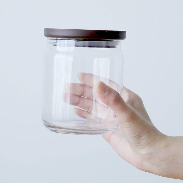 Aderia 쌓을 수 있는 유리 캐니스터 중간 규모 주방 보관 용기 680ml