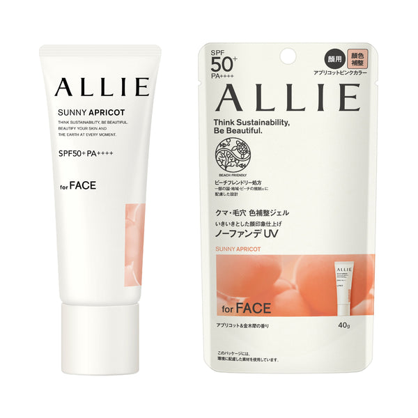Allie Chrono UV 젤 파운데이션 프리 메이크업용 Sunny Apricot SPF50+ 40g