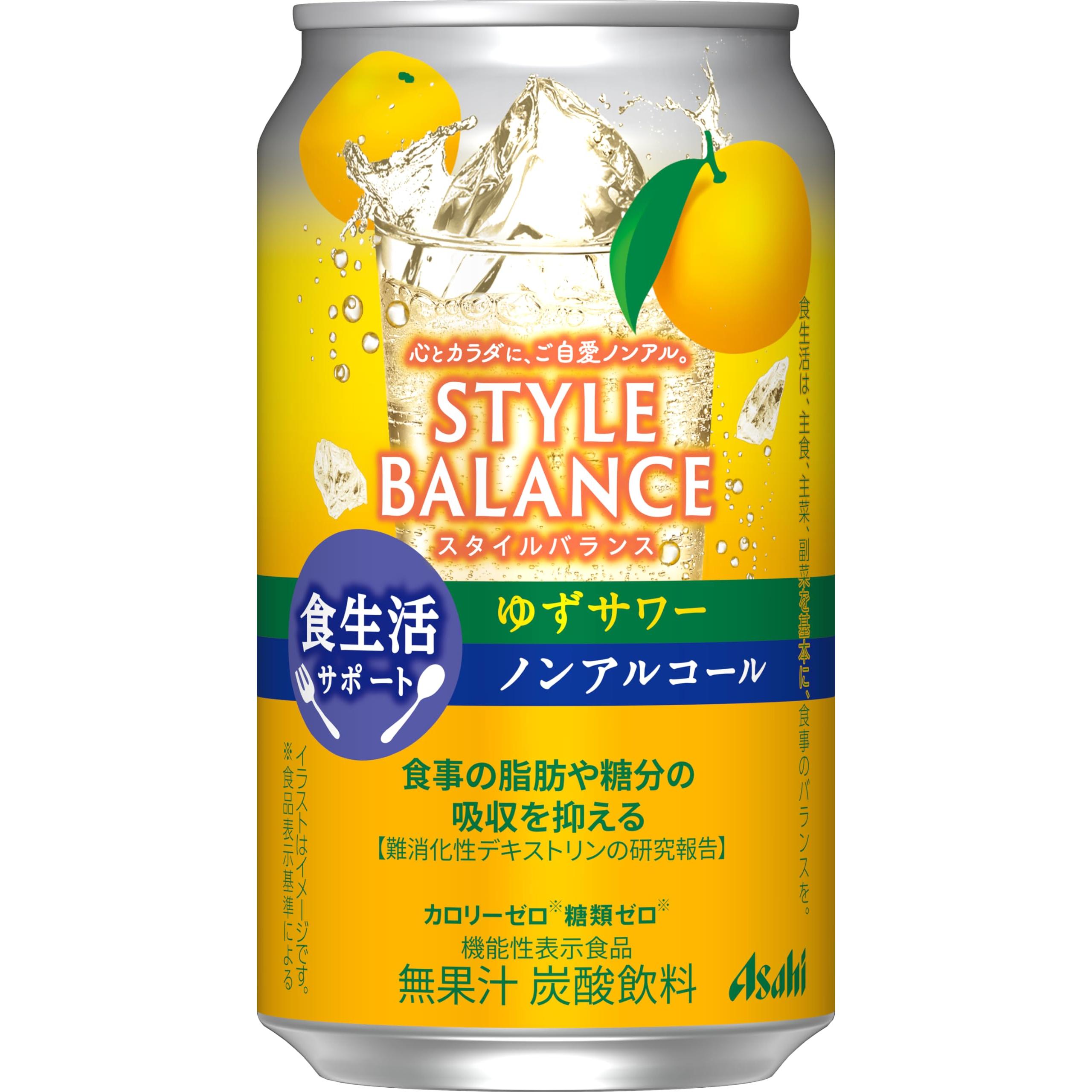 아사히 스타일 밸런스 무알콜 유자 사워 목테일 캔 350ml