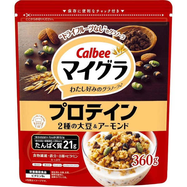 칼비 유청 단백질 그래놀라 시리얼 + 아몬드 & 콩 360g