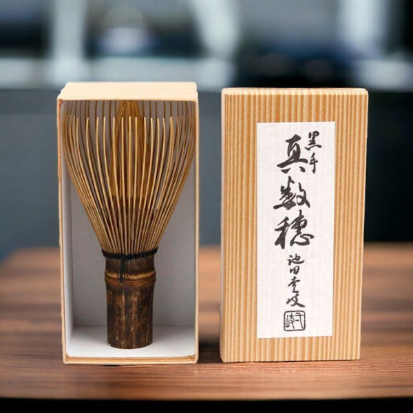 Chasen 검은 대나무 수제 전통 일본 말차 털
