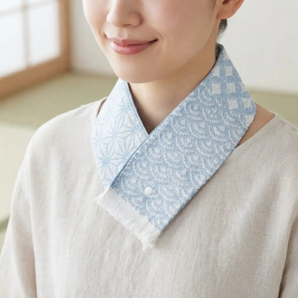 쿨링 넥 스카프 쿨 머플러 아이스팩 포켓 블루 8×65cm