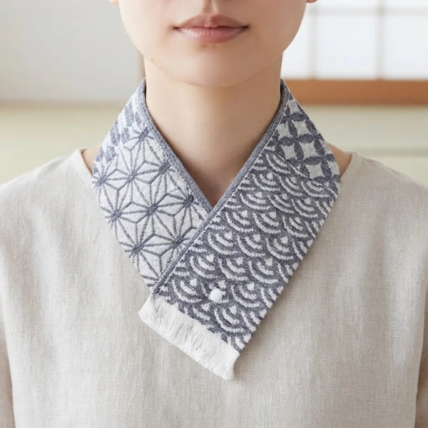 쿨링 넥스카프 쿨 머플러 아이스팩 포켓 네이비블루 8×65cm