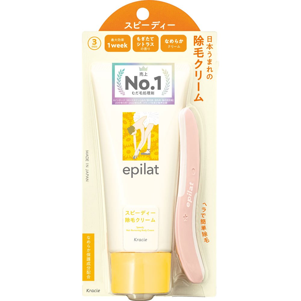 Epilat 제모 크림 주걱 150g이 포함된 빠른 제모 크림