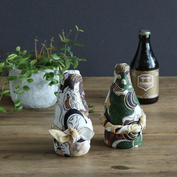 후로시키 풍진 뇌신 바람과 뇌신의 면 보자기 48x48cm