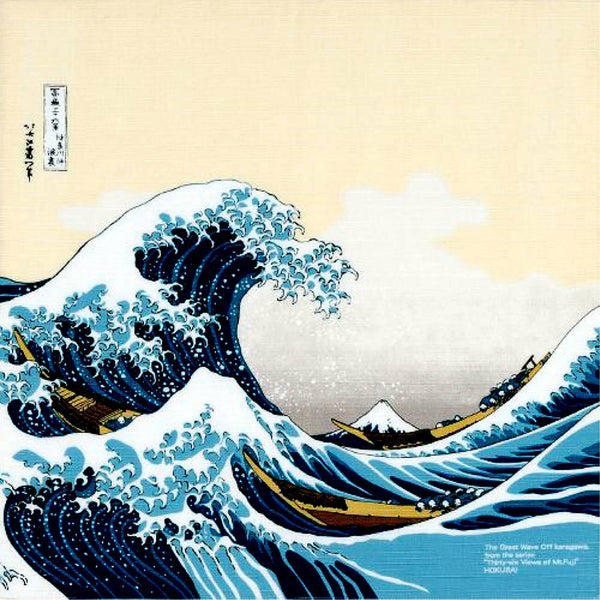 가나가와의 보자기 대파도 보자기 104×104cm