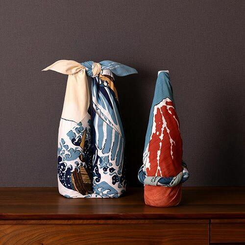 가나가와의 보자기 대파도 유기농 순면 보자기 70x70cm