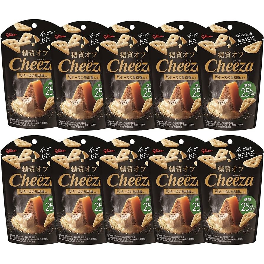 글리코 치자 저탄수화물 블랙 페퍼 더블 치즈 크래커 36g (10팩)