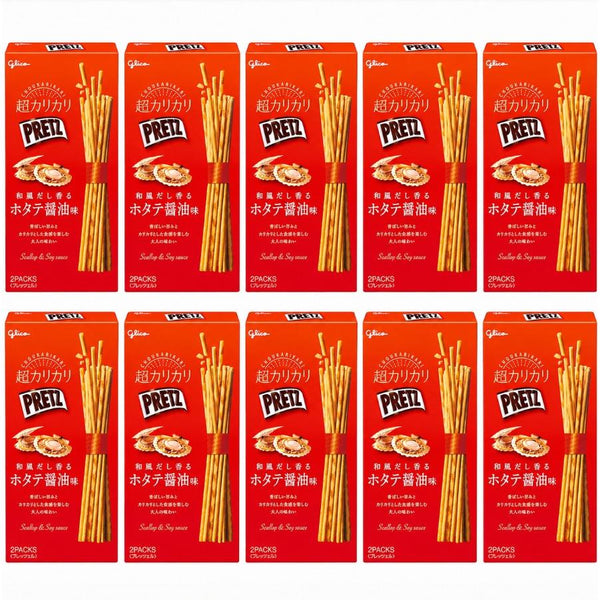 글리코 프레츠 비스킷 스틱 가리비 & 간장 다시맛 55g (10팩)