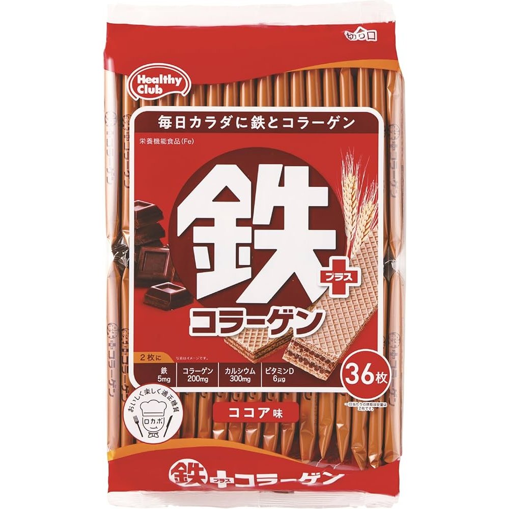 하마다 헬씨클럽 아이언 플러스 콜라겐 웨이퍼 36개입