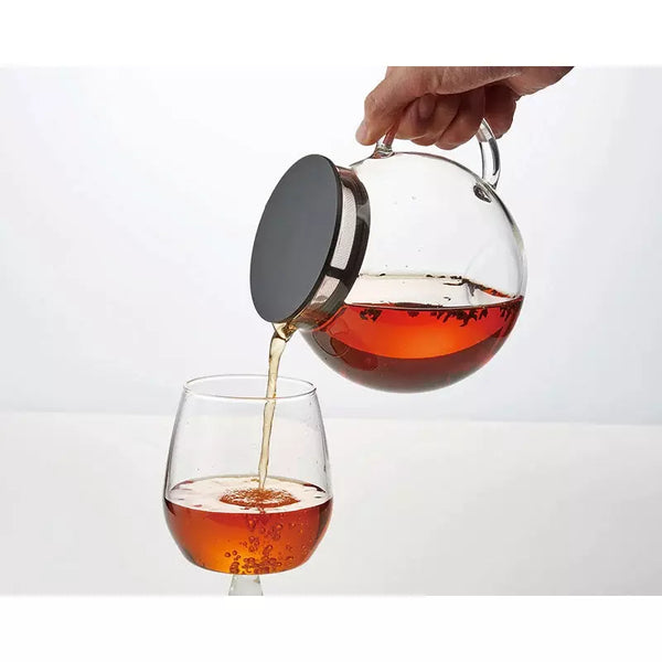 하리오 점핑 리프 투명 유리 찻주전자(스트레이너 뚜껑 포함) 600ml