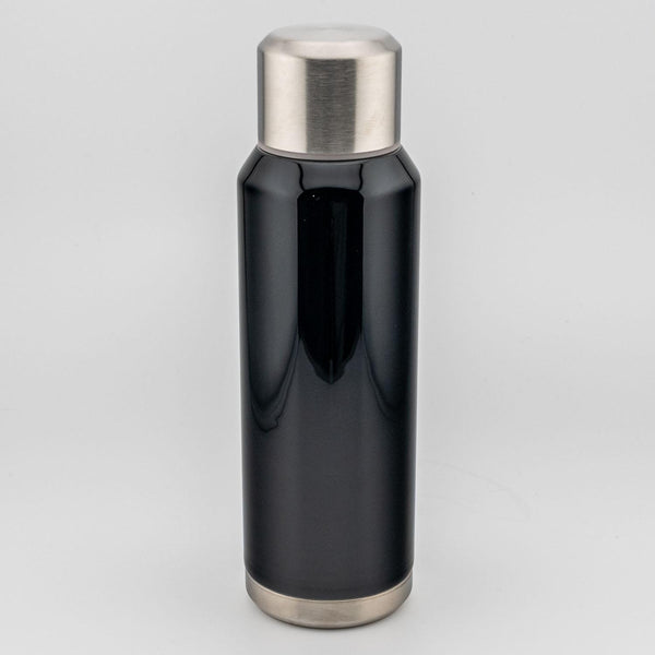 Isuke 재사용 가능 슬림 스타일리시 스틸 물병 블랙 래커 300ml