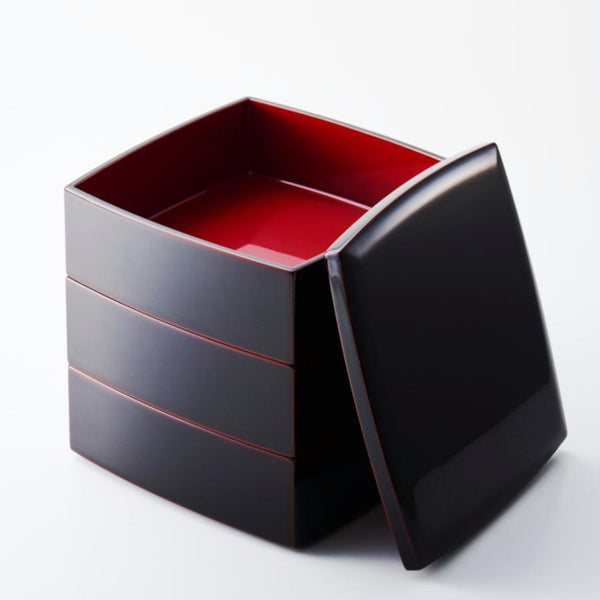 이스케 삼단 도시락통 전통칠기 도시락통 18cm