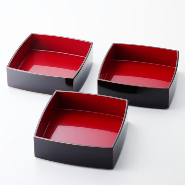 이스케 삼단 도시락통 전통칠기 도시락통 18cm