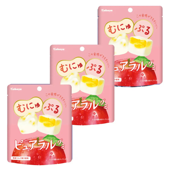 카바야 퓨레랄 구미 캔디 소프트 에어리 애플 구미 58g (3팩)