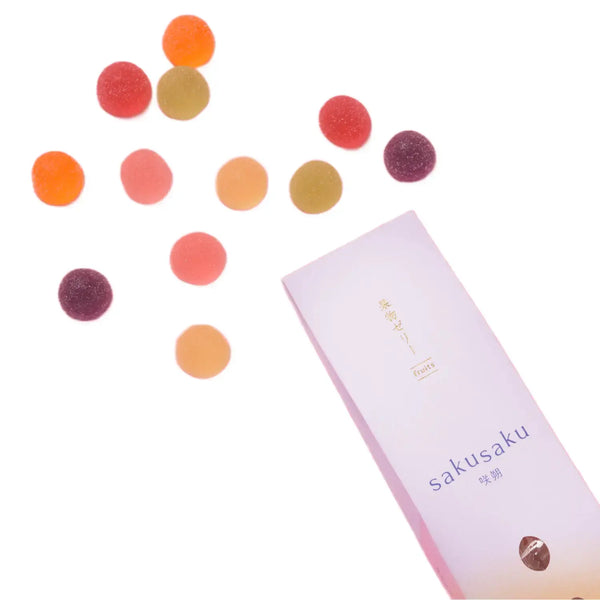카호 사쿠사쿠 모듬 과일 젤리 캔디 (6가지 맛) 90g