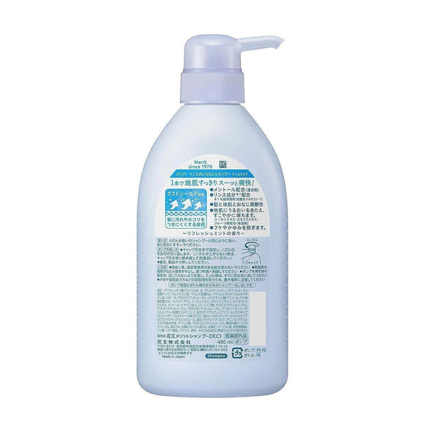 메리트 2-in-1 노린스 샴푸 쿨 타입 비듬용 480ml 펌프병