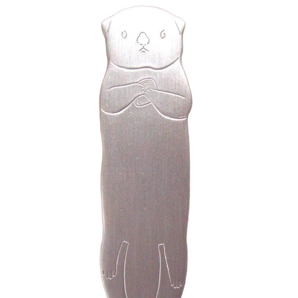 카타리키 귀여운 알루미늄 아이스크림 스푼 해달 핑크 골드 11.6cm