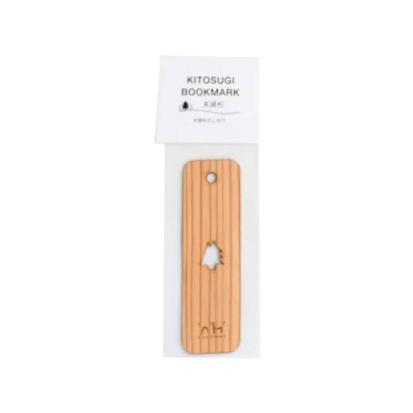 Kito 지속 가능한 Sugi 삼나무 책갈피 삼나무 디자인 10cm