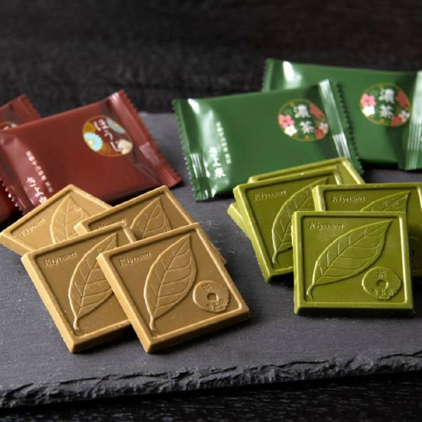 기요센 우지 말차&호지차 초콜릿 박스 세트 8개입