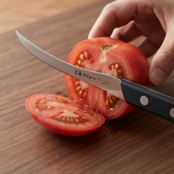 공방 아이자와 스테인레스 스틸 토마토 슬라이서 톱니 모양의 과일 칼 20.5cm