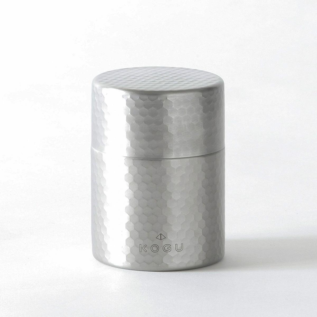 Kogu 스테인레스 스틸 차통 세련된 다도 용기 10.8cm