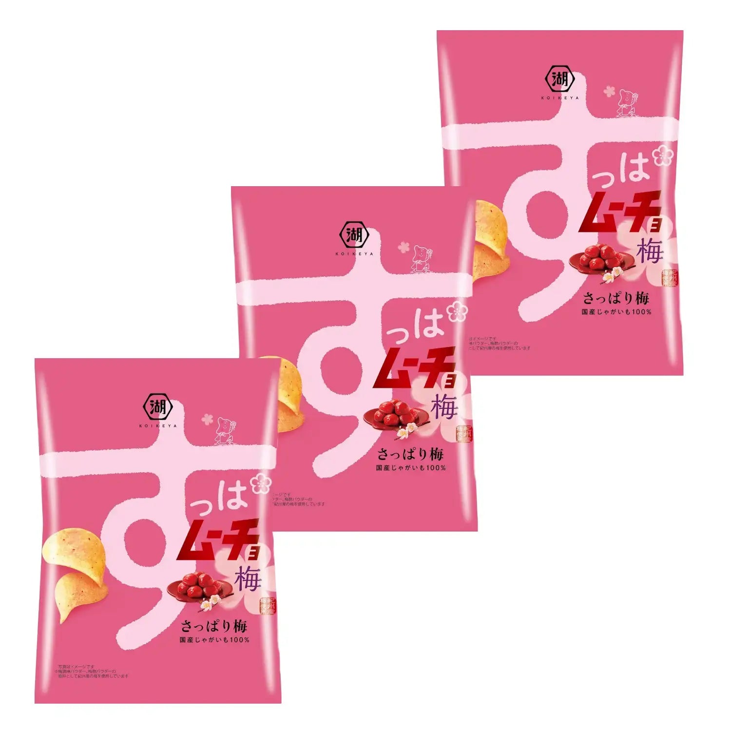 코이케야 삿파무초 우메보시 매실감자칩 55g (3개입)