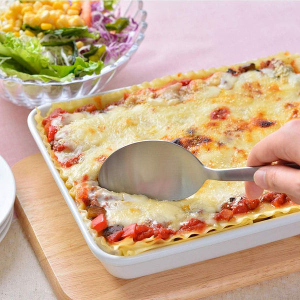Leye 스쿠핑 나이프 톱니 모양의 가장자리 서빙 스푼 210mm