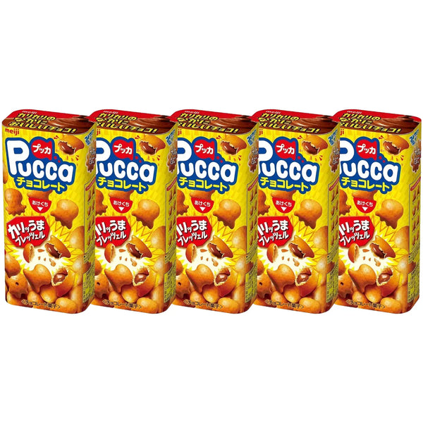 메이지 뿌까 초코렛 크런치 프레첼 스낵 39g (5개입)