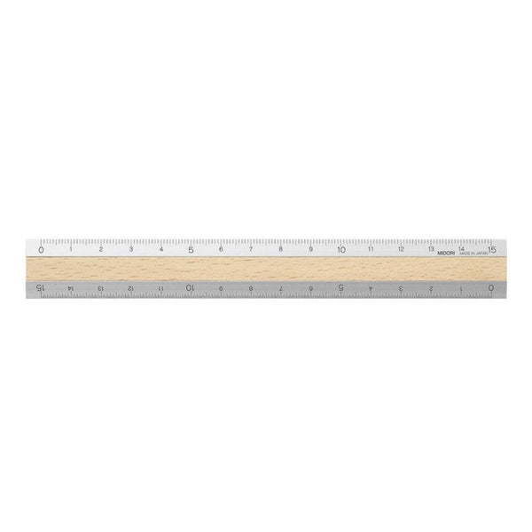 Midori 금속 및 목재 미터법 자 15cm 42257006