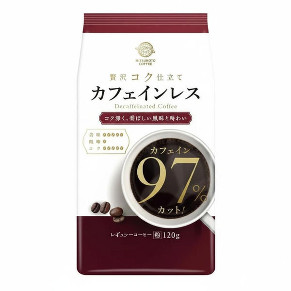 미츠모토 커피 디카페인 커피 다크 로스트 디카페인 분쇄 커피 120g