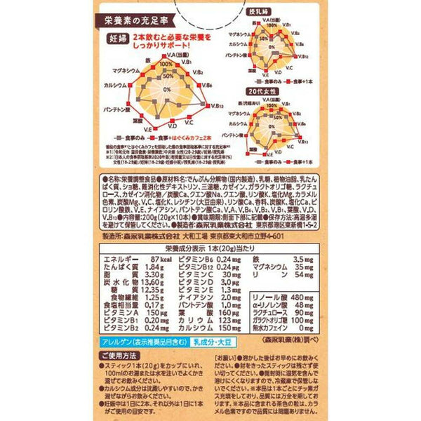 모리나가 하구쿠미 임신보조식품 카페오레맛 10인분