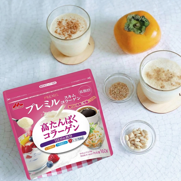 모리나가 저지방 고단백 탈지유 콜라겐 파우더 믹스 160g