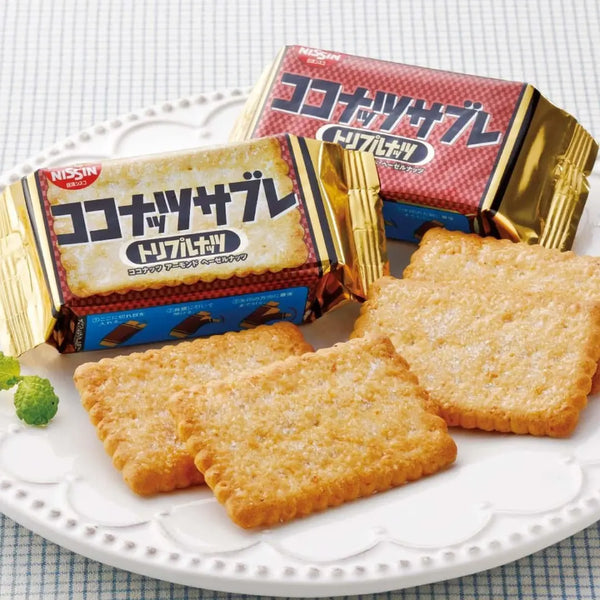 닛신 코코넛 세이블 트리플 너트 일본산 혼합 견과류 코코넛 쿠키 16개