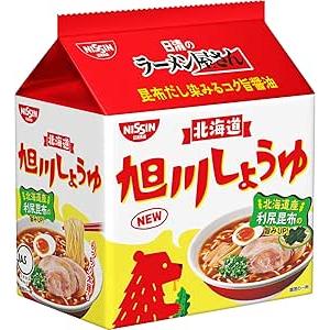 닛신 라면 야산 아사히카와 간장라면 즉석면 5인분
