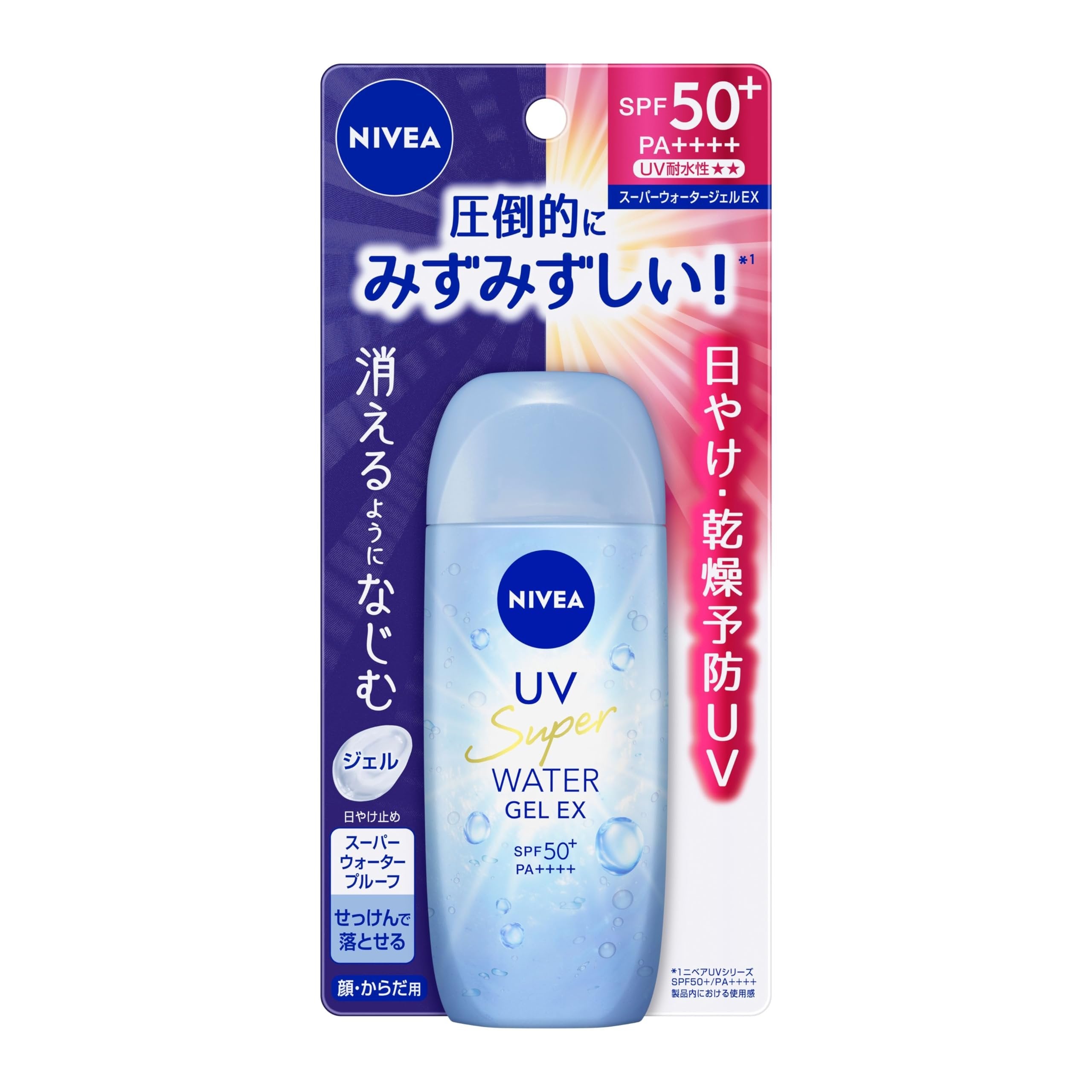 니베아 UV 슈퍼 워터 젤 Ex 워터프루프 선스크린 SPF 50+ 80g