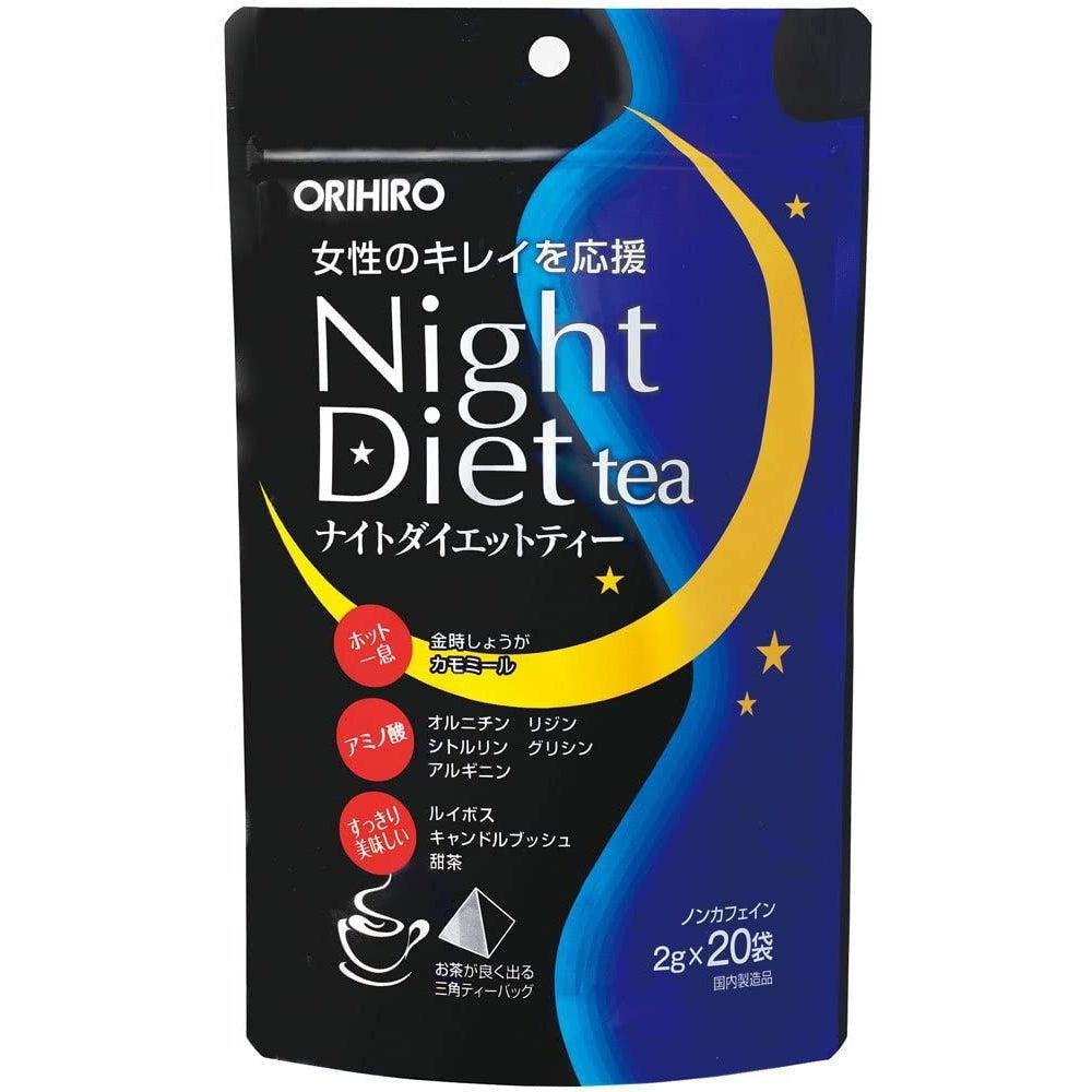오리히로 나이트 다이어트 티 일본식 취침 티백 20ct.