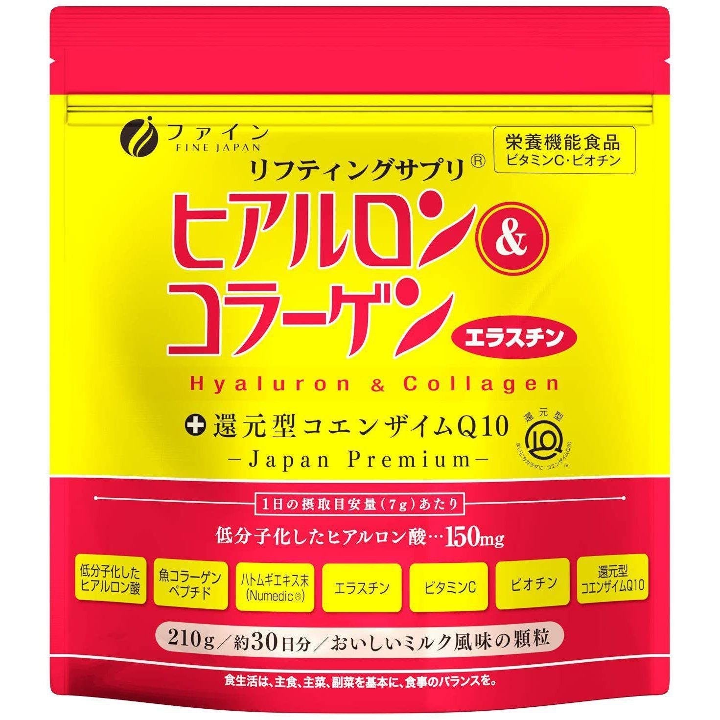 파인재팬 히알루론 & 콜라겐 프리미엄 보충제 210g (30일분)