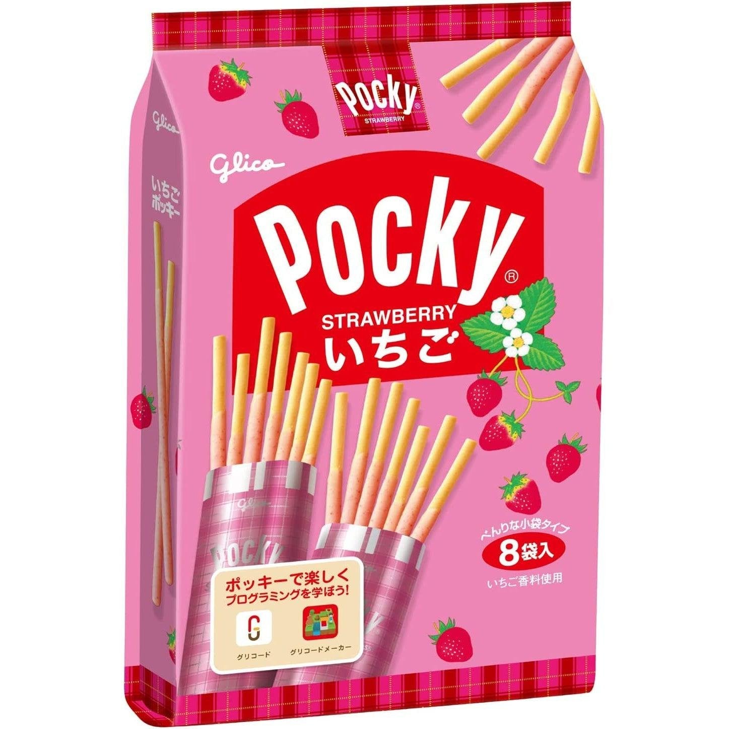 딸기 포키 딸기 초콜릿 비스킷 스틱 8ct.