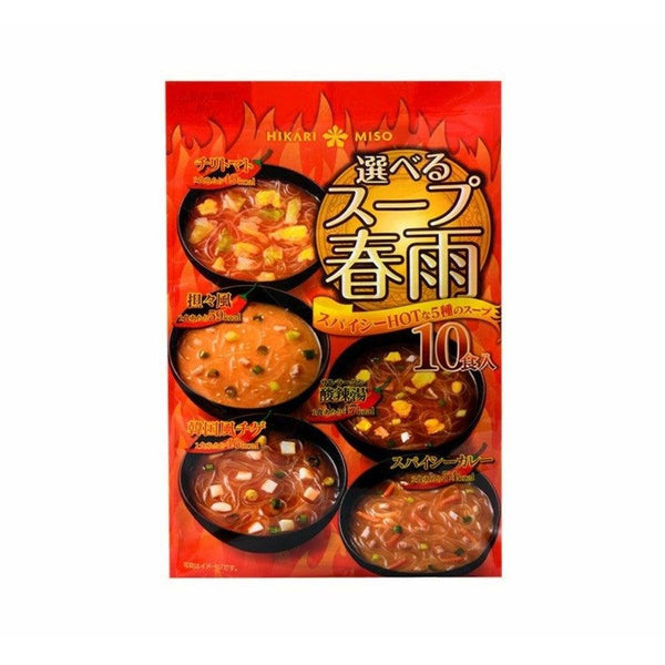 히카리 된장 즉석 뜨겁고 매운 하루사메 수프 모듬 10팩