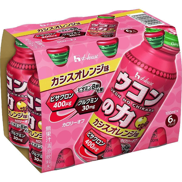 하우스푸드 우콘노 치카라 강황 보충제 음료 카시스 오렌지맛 6병