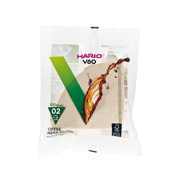 하리오 V60 커피 여과지 사이즈 02 내추럴 브라운 VCF-02-100M