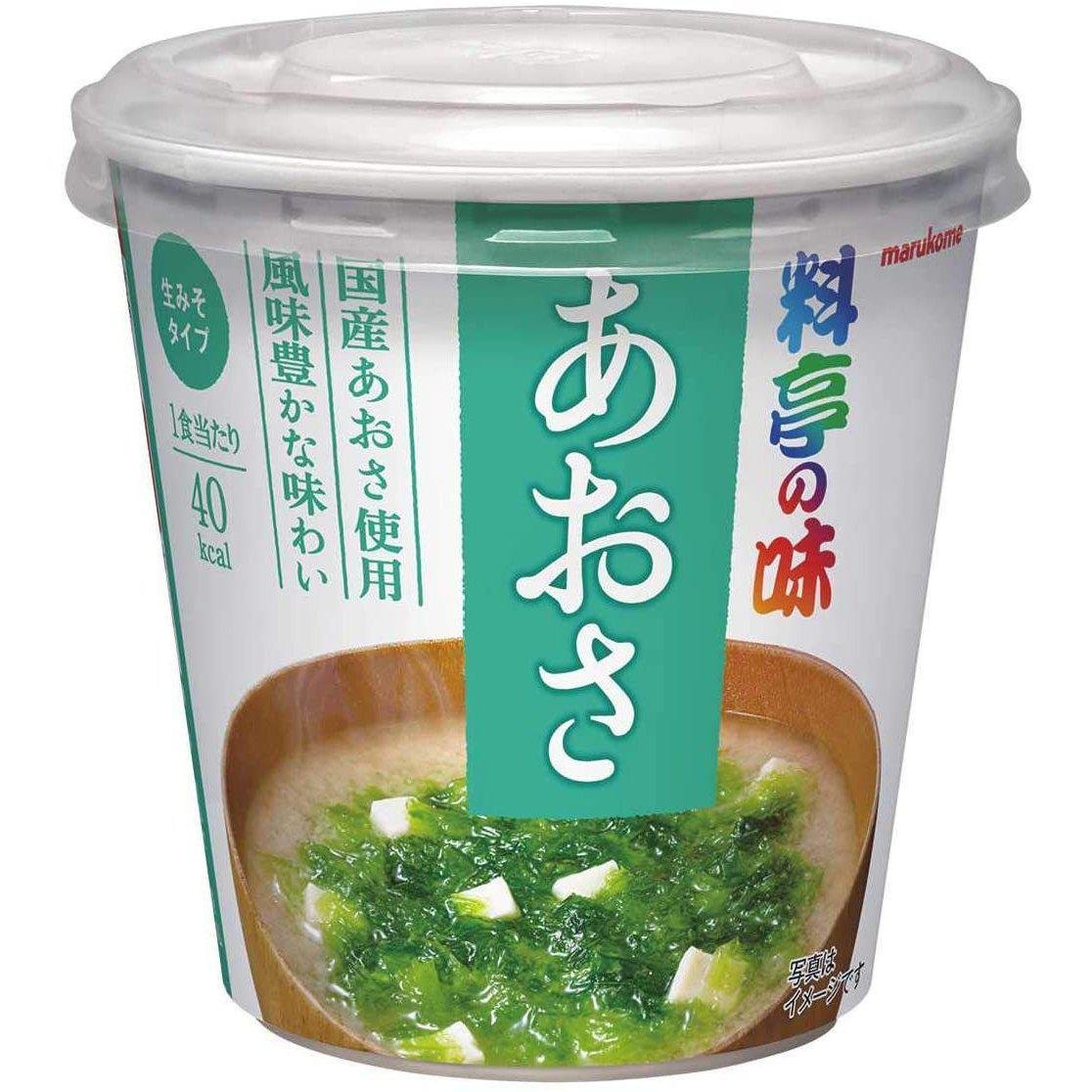 마루코메 료테이노 아지 컵 인스턴트 아오사 해초 된장국 22g