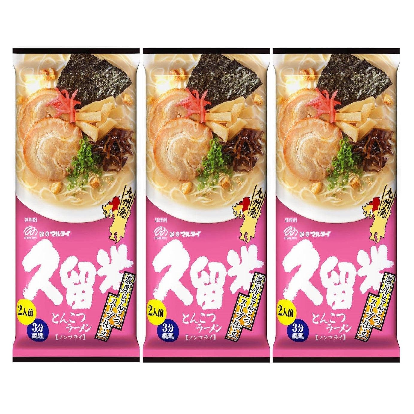 마루타이 쿠루메 리치 돈코츠 인스턴트 라면(3개입)
