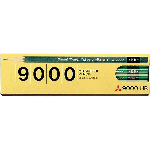 uni 미쓰비시 9000 흑연 연필 HB 12개 K9000HB
