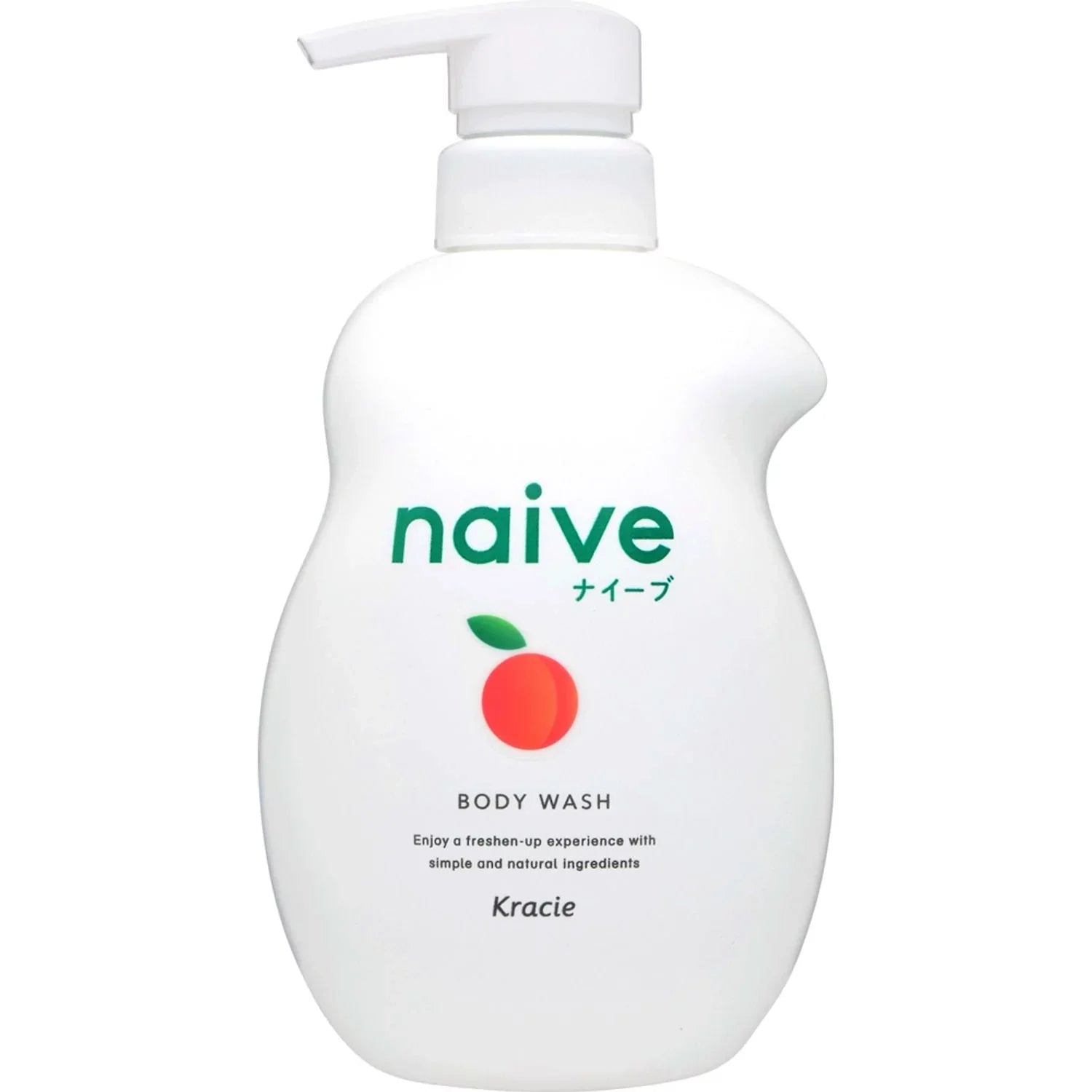 나이브 모이스춰라이징 식물 기반 복숭아 바디 워시 펌프 병 530ml