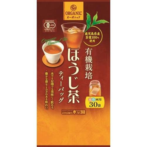 스이소엔 유기농 호지차 천연 볶은 녹차티백 30ct.