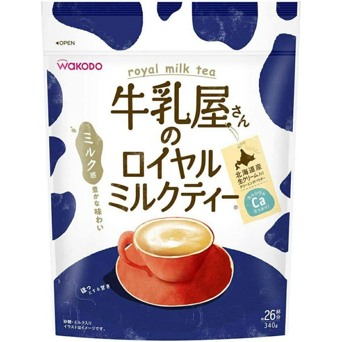 와코도 로얄 밀크티 파우더 홍차 홋카이도 우유 함유 340g
